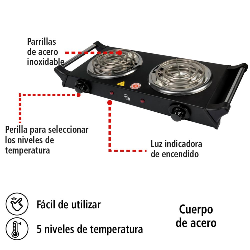 Foto 5 pulgar | Parrilla Eléctrica Iusa Iu2e2000 con 2 Quemadores 2000 w