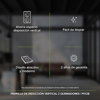 Foto 4 | Parrilla de Inducción Avera Piv2b color Negro Empotrable Vertical