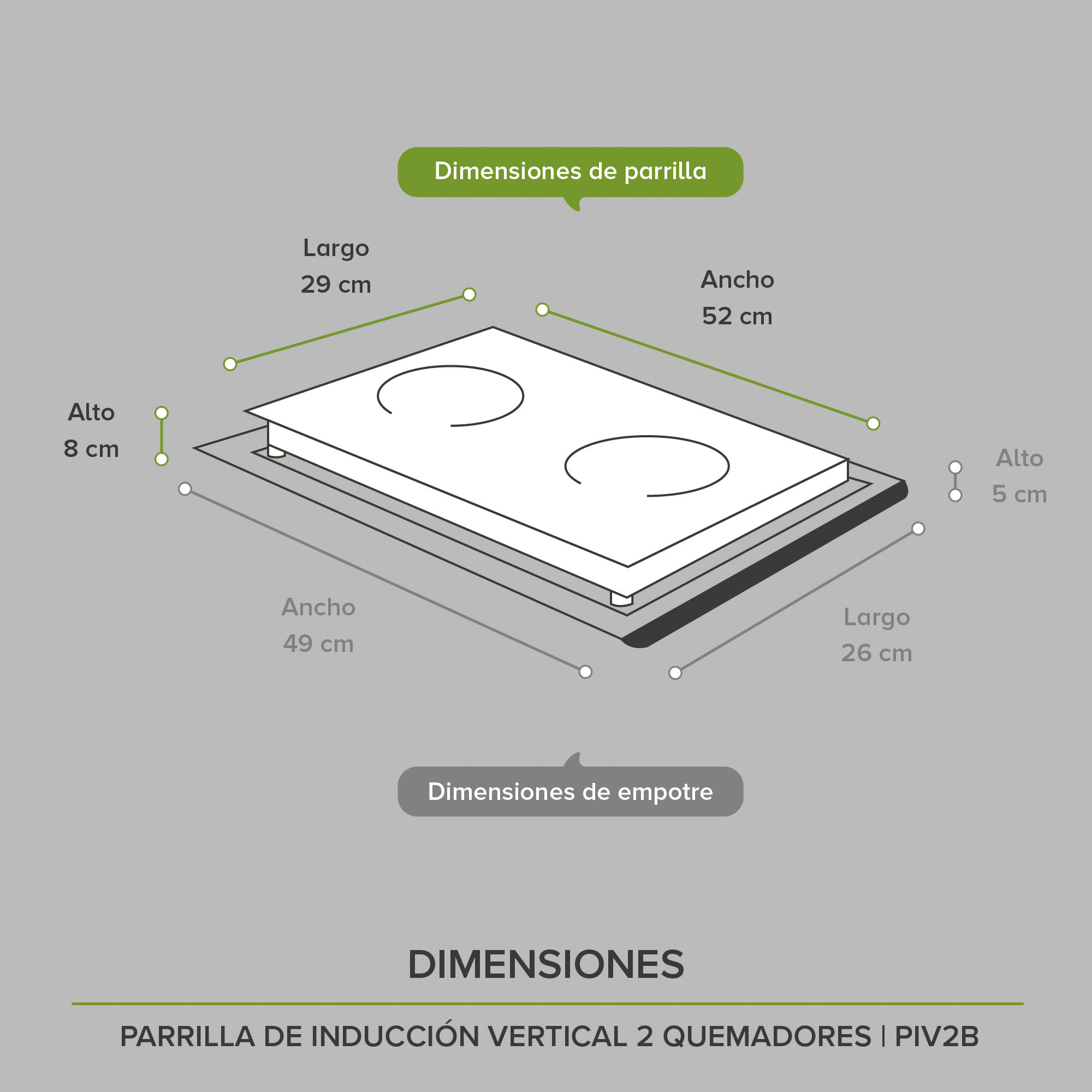 Foto 8 | Parrilla de Inducción Avera Piv2b color Negro Empotrable Vertical