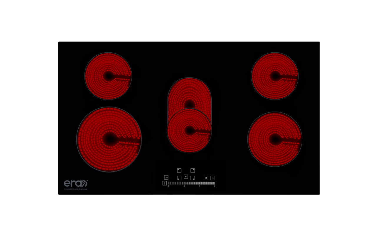 Parrilla Eléctrica de Vitrocerámica Era 77 cm 5 Quemadores