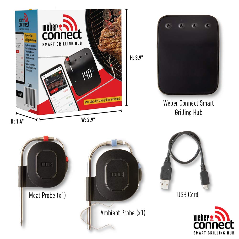 Foto 4 pulgar | Centro de Parrilla Inteligente Weber Connect para Cualquier Parrilla Negro - Venta Internacional