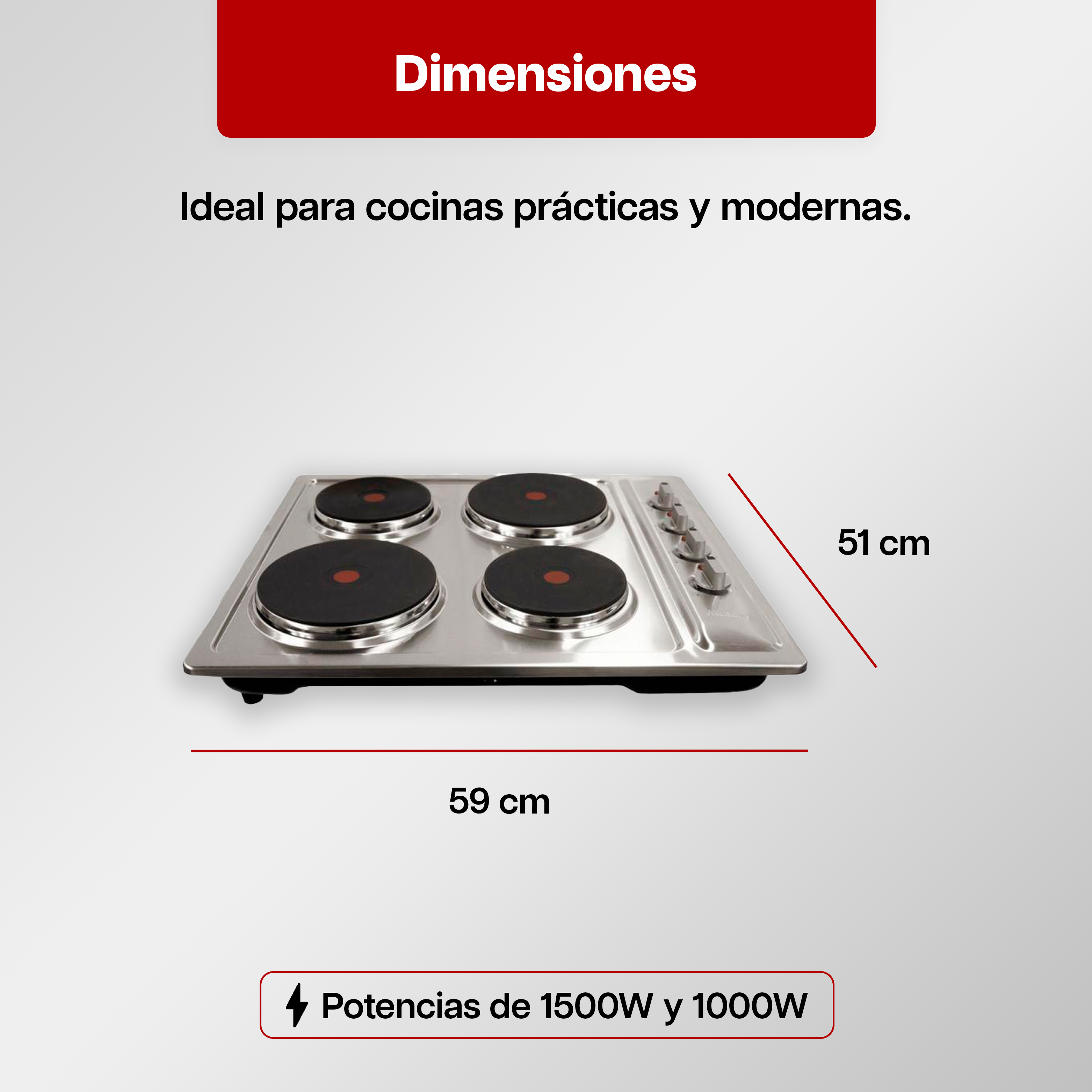 Foto 3 pulgar | Parrilla Eléctrica Maxims Jzbs4e01 Plateado 4 Quemadores 127v