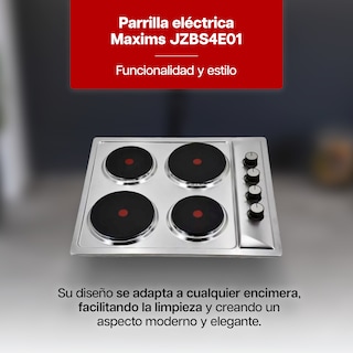 Foto 3 | Parrilla Eléctrica Maxims Jzbs4e01 Plateado 4 Quemadores 127v