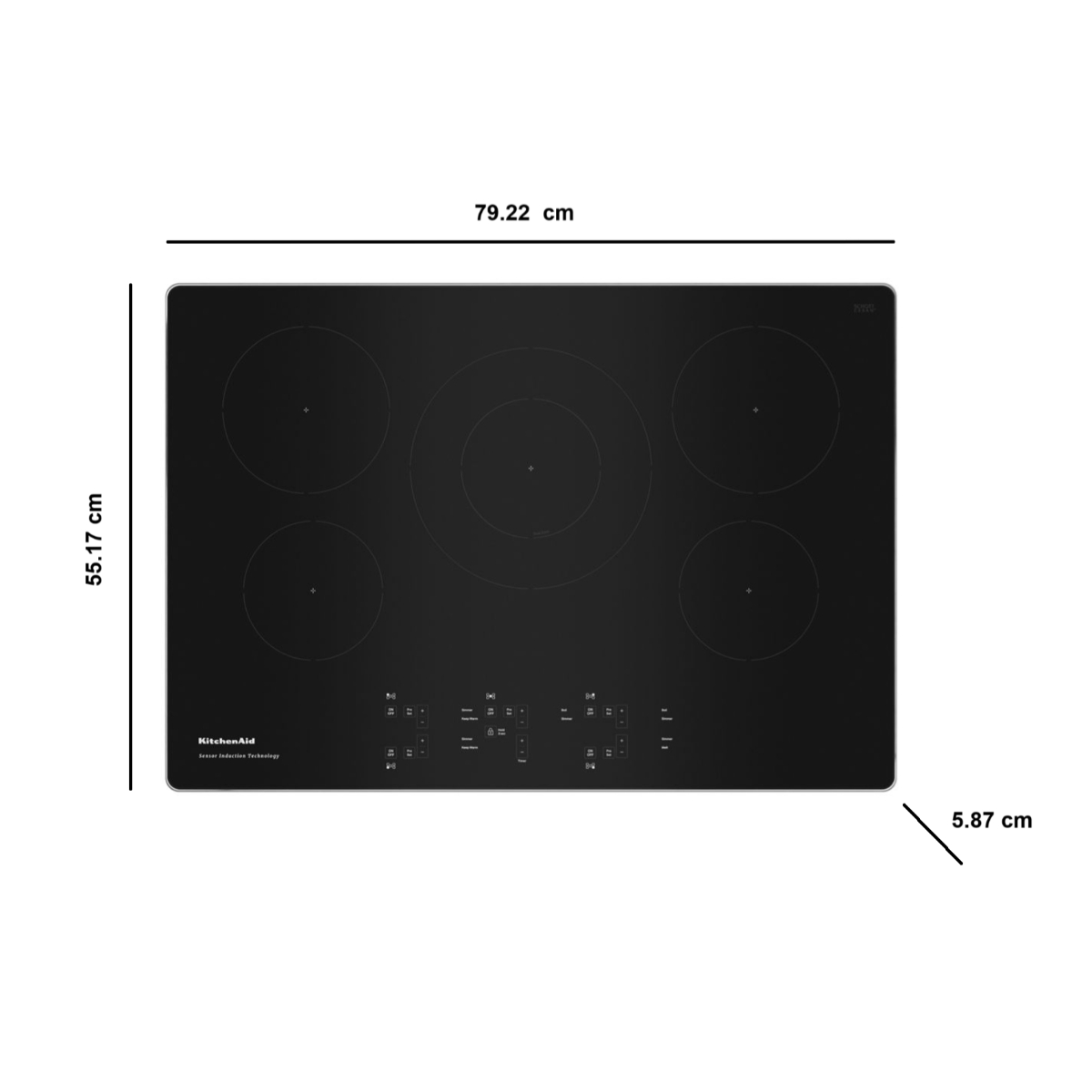 Foto 2 | Parrilla De Inducción Vitrocerámica Empotre Kitchenaid Kcig550jss De 79.2 Cm