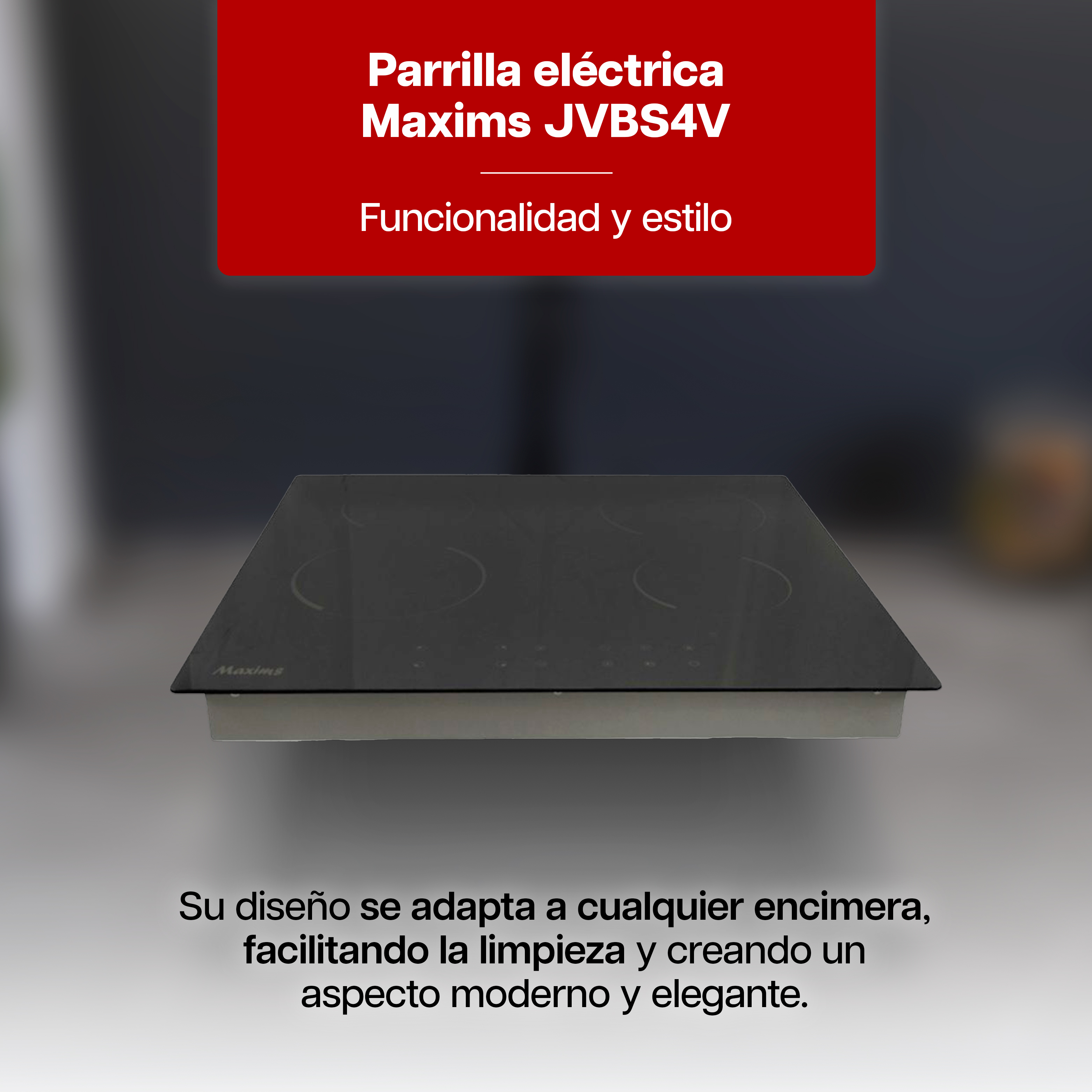 Foto 3 pulgar | Parrilla Eléctrica Maxims Jvbs4v 4 Quemadores Cristal 127v Negra