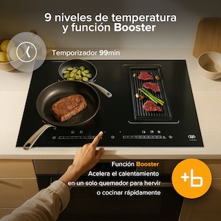 Foto 6 | Parrilla De Inducción 4 Quemadores Una Zona Flex 59cm Con Función Booster