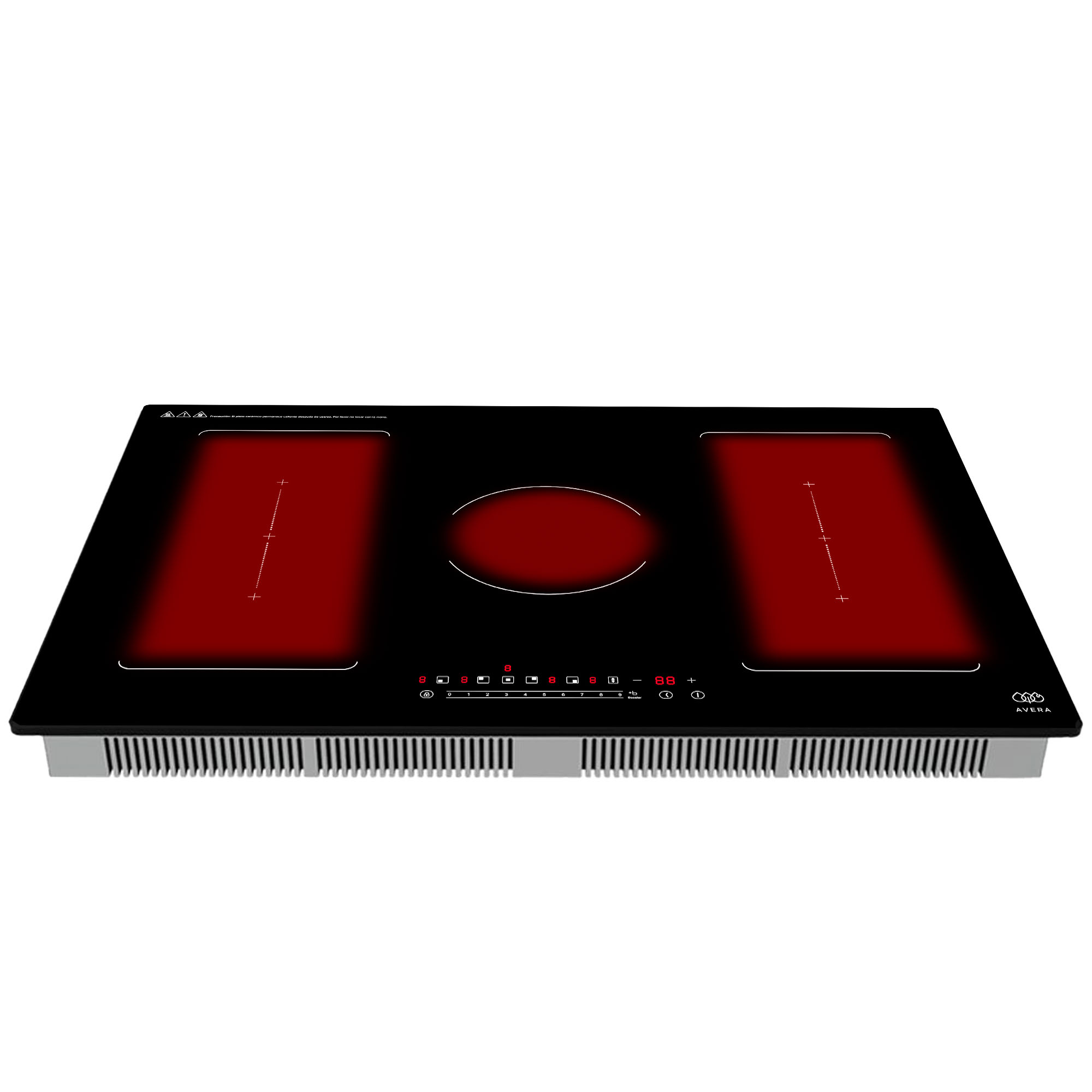 Foto 2 pulgar | Parrilla De Inducción 5 Quemadores 2 Zonas Flex 77 cm Función Booster 7400w A 8000 W AVERA PIVF3
