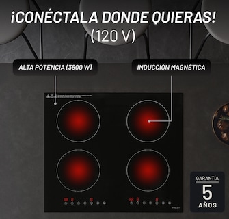 Foto 2 | Nuur Parrilla De Inducción 4 Quemadores Parin4-120