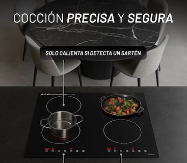 Foto 3 | Nuur Parrilla De Inducción 4 Quemadores Parin4-120