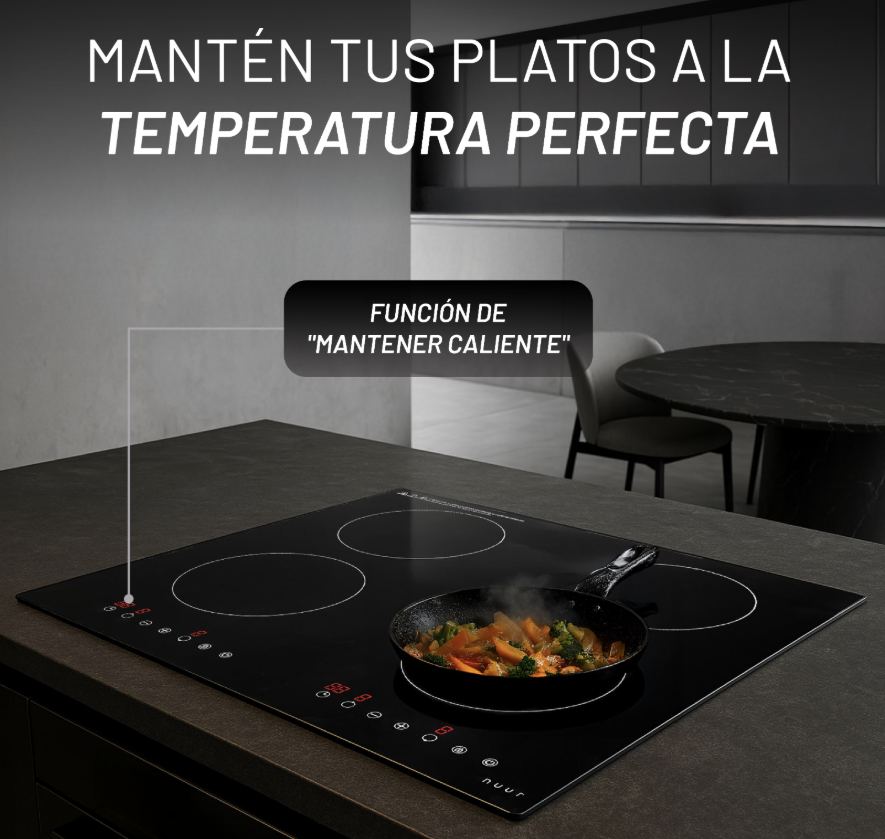 Foto 5 pulgar | Nuur Parrilla De Inducción 4 Quemadores Parin4-120