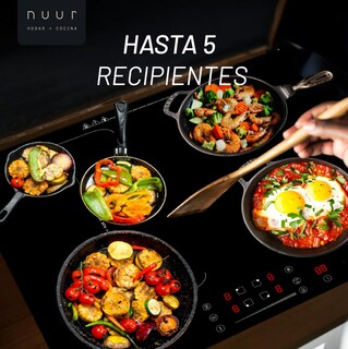 Foto 2 | Nuur Parrilla De Inducción 4 Quemadores Blanca Parin4-bb