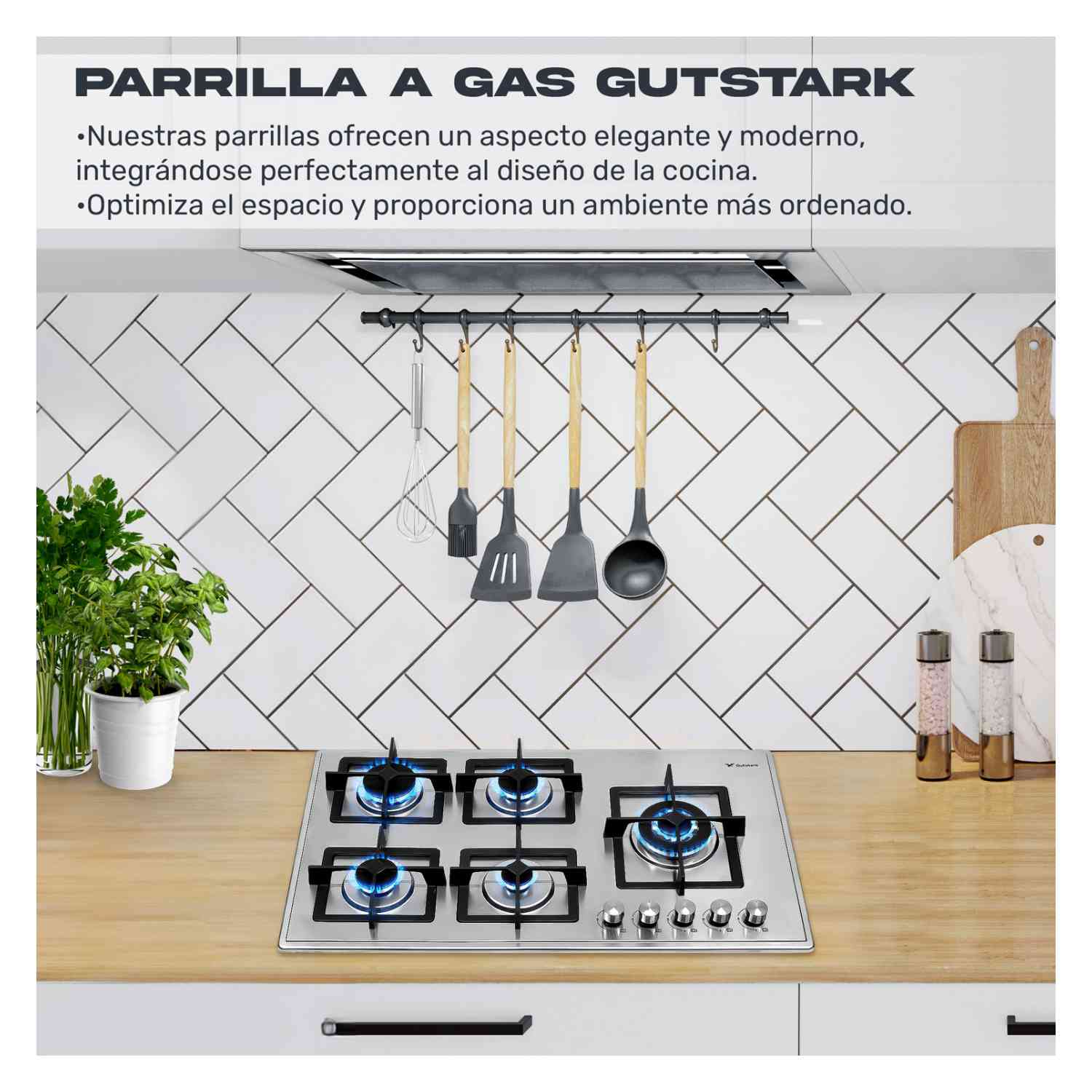 Foto 7 | Parrilla a Gas Gutstark 5 Quemadores Acero Inoxidable Empotrable