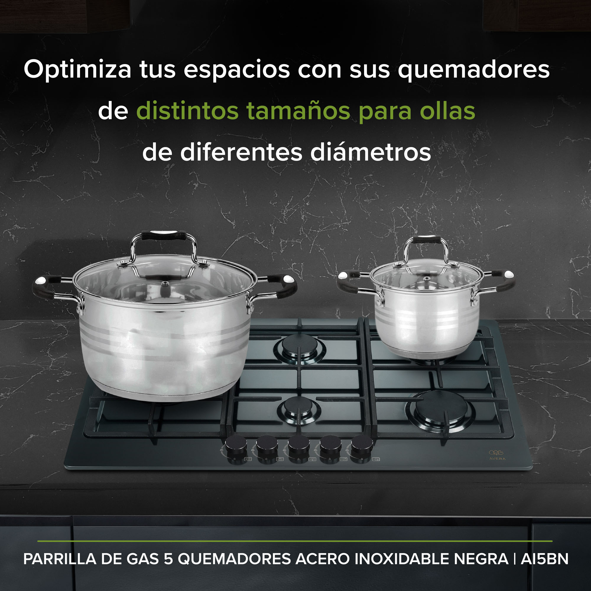 Foto 7 | Parrilla a Gas de 5 Quemadores Acero Inoxidable Ai5bn  color Negro