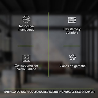 Foto 4 | Parrilla a Gas de 3 Quemadores Acero Inoxidable Avera Ai3 color Plata