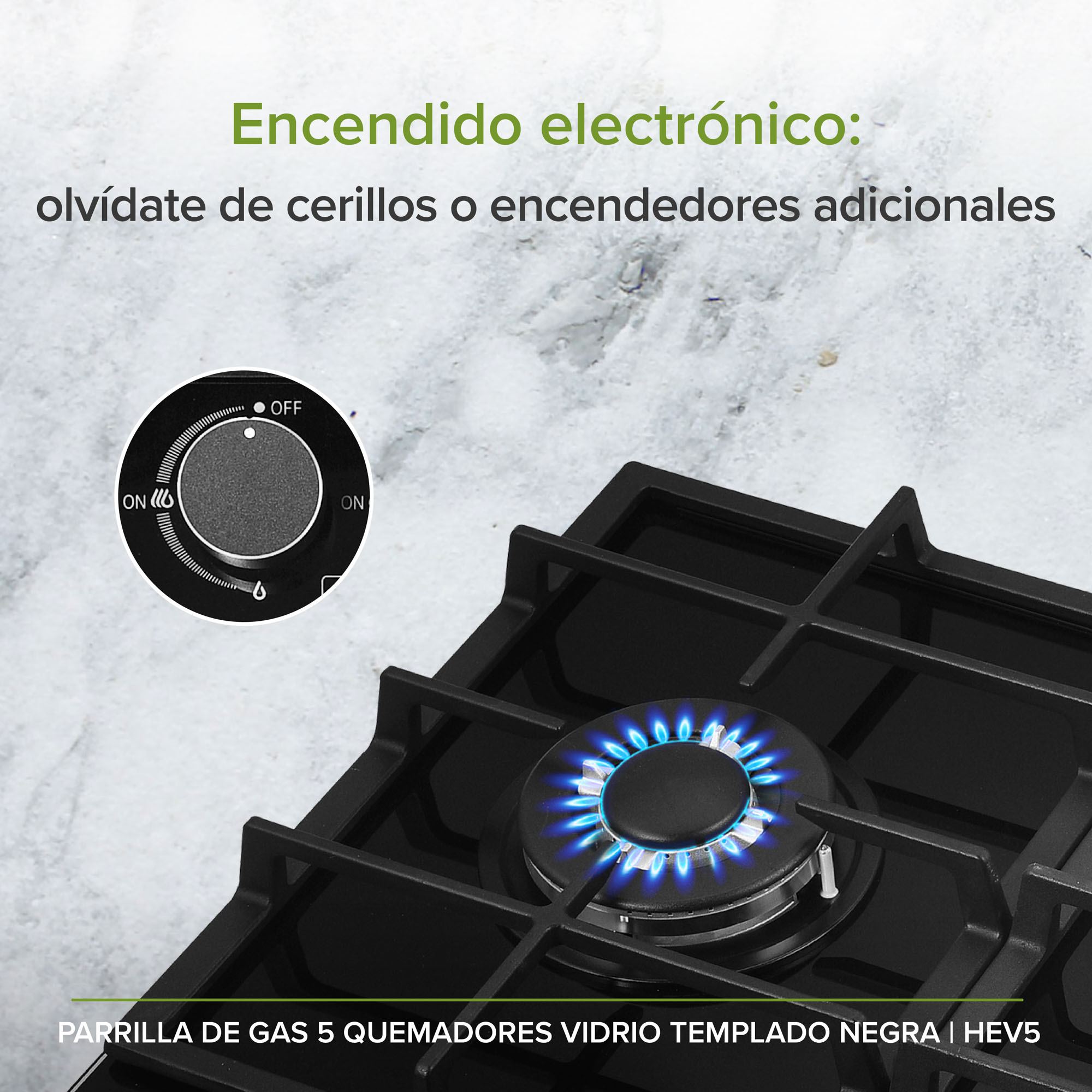 Foto 5 | Parrilla de Gas Avera Hev5 5 Quemadores color Negro