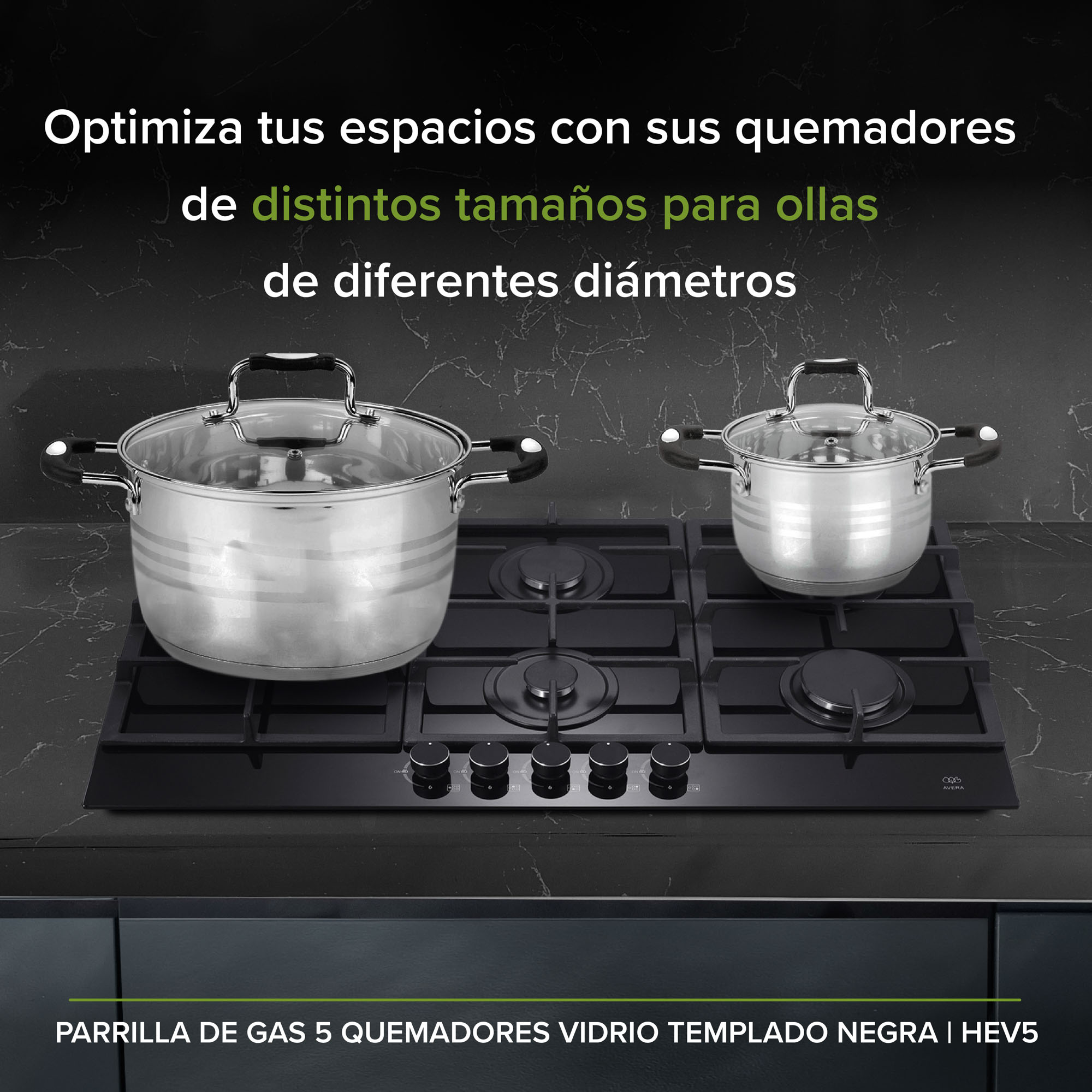 Foto 6 | Parrilla de Gas Avera Hev5 5 Quemadores color Negro