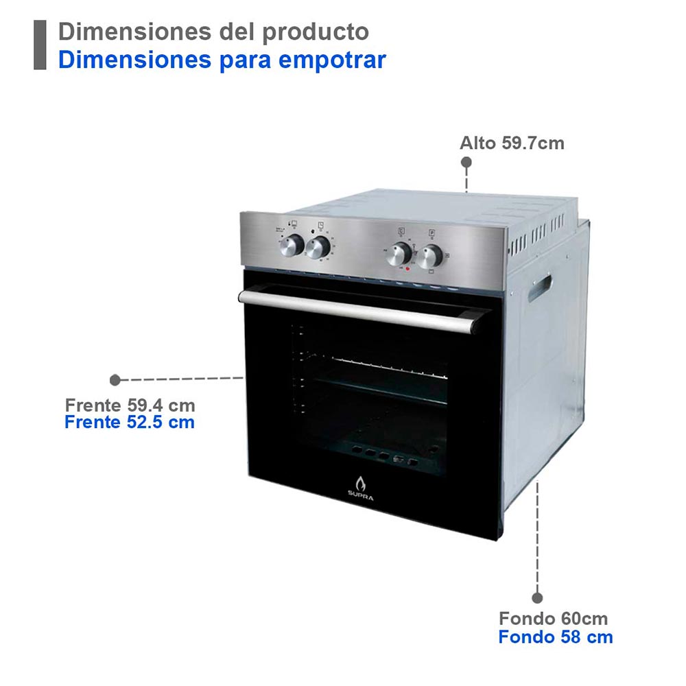 Foto 7 | Parrilla 5 Quemadores + Campana de Isla 90 cm + Horno Empotrable Supra