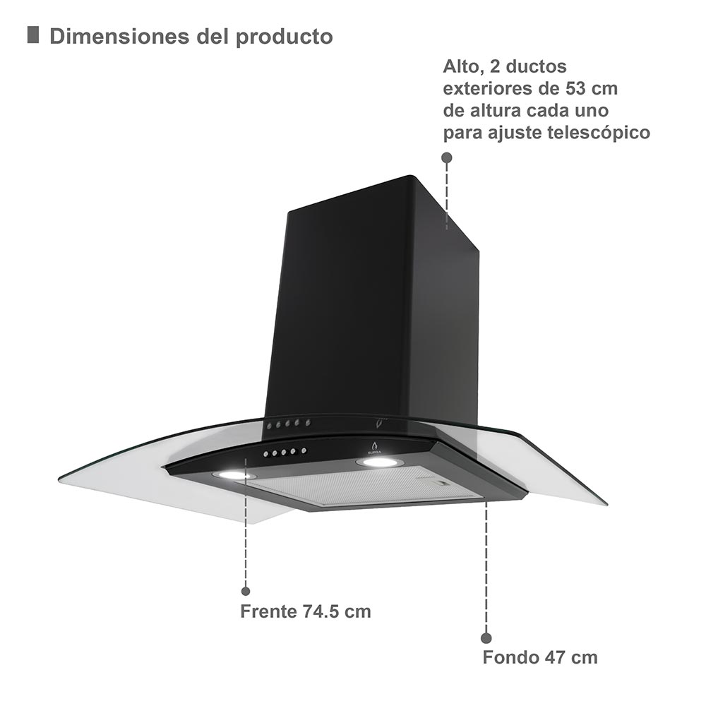 Foto 6 | Parrilla 5 Quemadores + Campana 76 cm + Horno Empotrable Supra