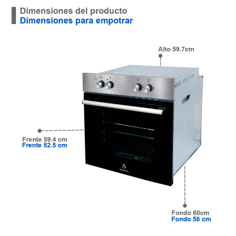 Foto 8 pulgar | Parrilla 5 Quemadores + Campana 76 cm + Horno Empotrable Supra Barsini