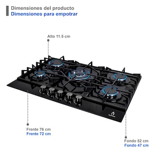 Foto 4 | Combo Supra Beretta Parrilla 5 Quemadores De Acero Inoxidable Y Campana De Pared En 76 Cm