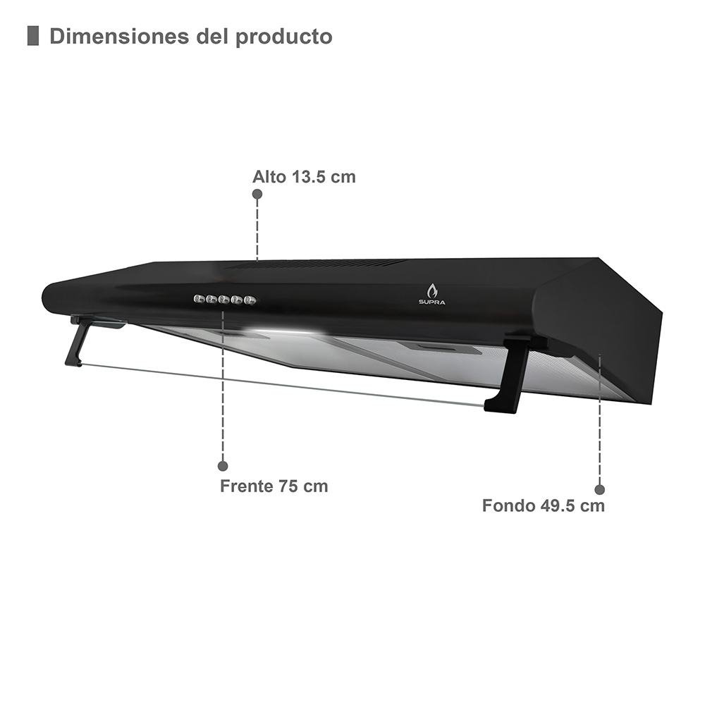 Foto 6 pulgar | Combo Supra Beretta Parrilla 5 Quemadores De Acero Inoxidable Y Campana De Pared En 76 Cm