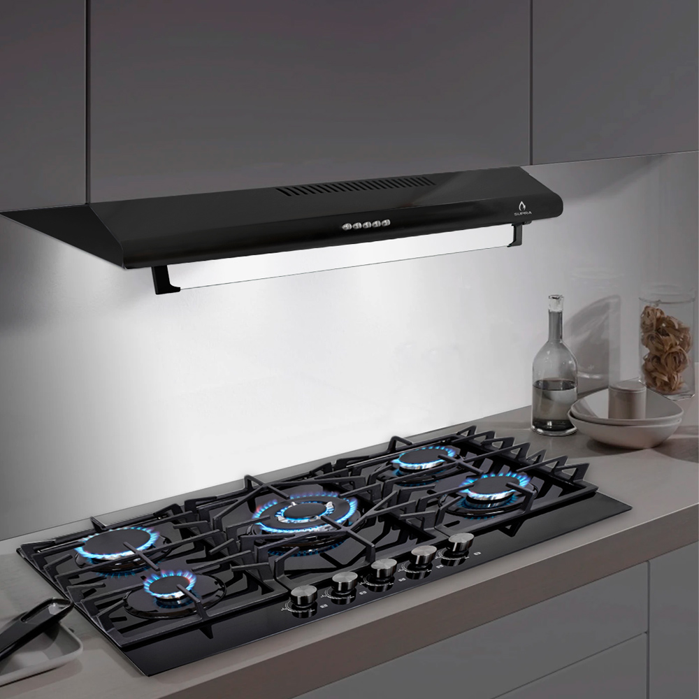 Foto 6 | Combo Supra Beretta Parrilla 5 Quemadores De Acero Inoxidable Y Campana De Pared En 76 Cm
