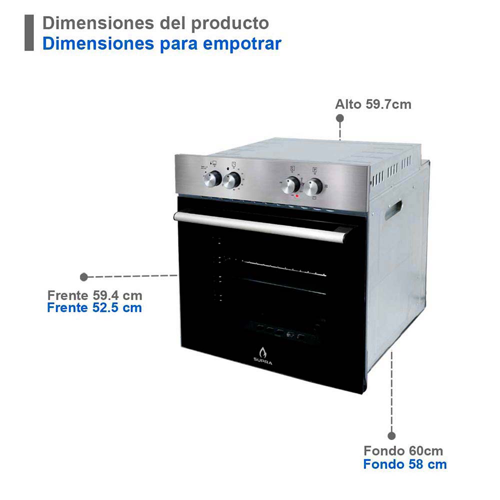 Foto 7 | Parrilla de Gas + Campana y Horno Empotrable Supra 3 Piezas