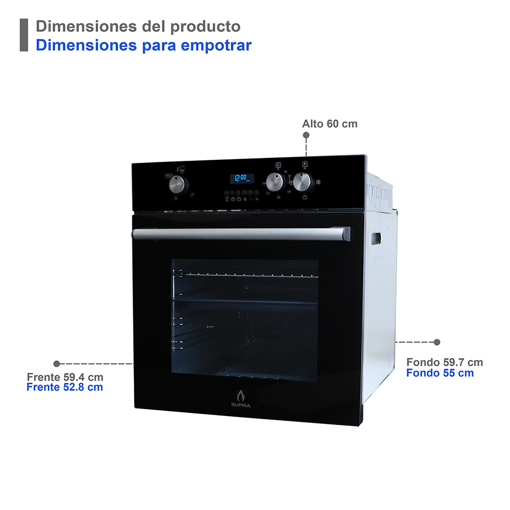 Foto 8 pulgar | Parrilla 5 Quemadores + Campana de Pared 76 Cm + Horno Empotrable Supra Bussana