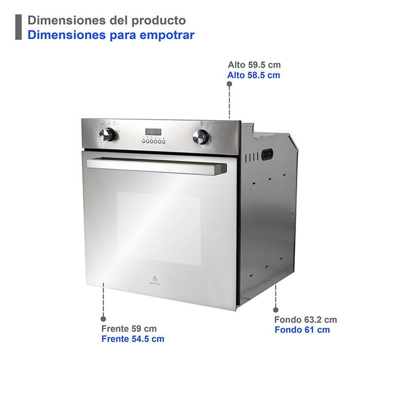 Foto 7 | Tricombo Parrilla 5 Quemadores + Campana 76 cm + Horno Empotrable Supra Dolcedo