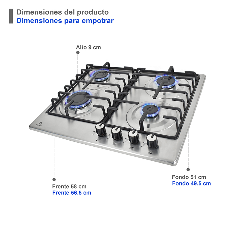 Foto 4 | Combo Supra Grimaldi Campana CM-60 y Parrilla Soletti de Acero Inoxidable