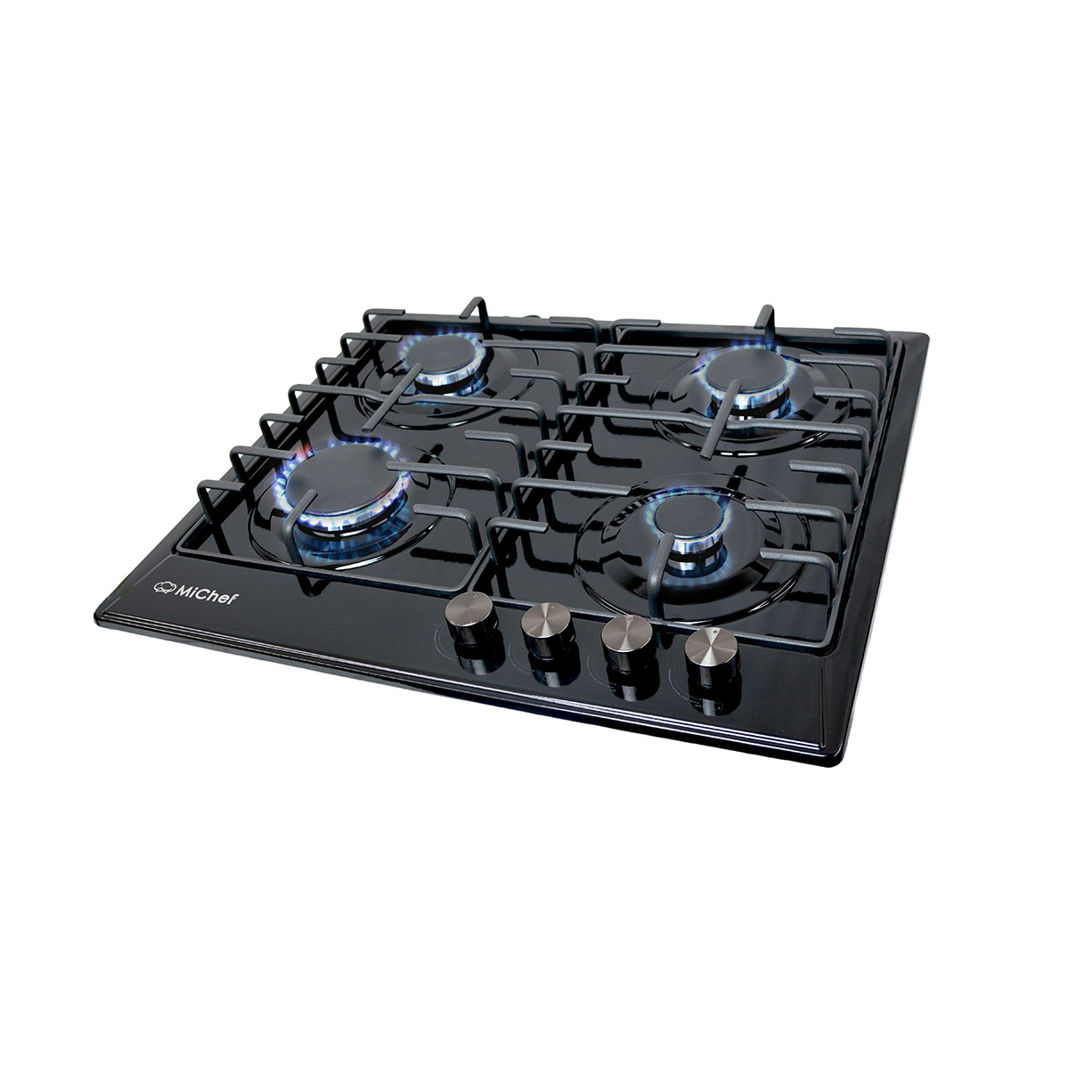 Foto 3 pulgar | Parrilla de empotrar 4 quemadores FERNET de 60 cm Color Negro Esmalteado