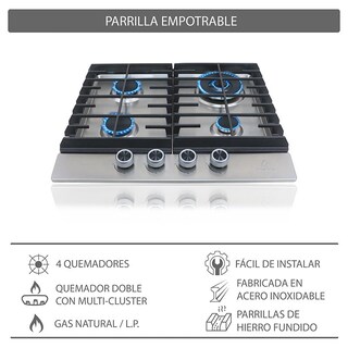 Foto 7 | Combo Supra Impel Campana Nube A-60 y Parrilla Imperia de Acero Inoxidable