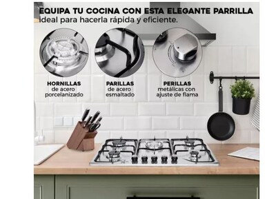 Foto 3 | Parrilla Empotrable Wünd 5 Quemadores Gas Acero Inoxidable