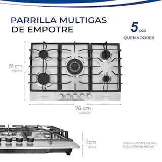 Foto 4 | Parrilla a Gas de Acero Inoxidable Gravita 5 Quemadores
