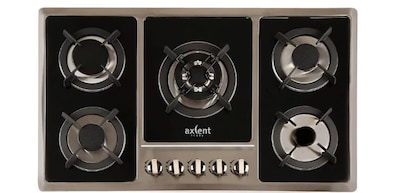 Foto 1 | Parrilla Axcent Italy de 5 Quemadores en Cristal Templado Negro 86 cm
