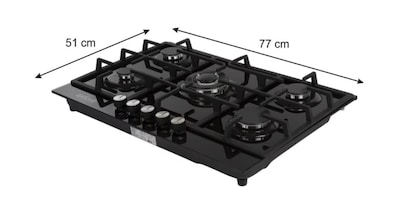 Foto 4 | Parrilla Axcent 5 Quemadores en Cristal Negro 77 cm