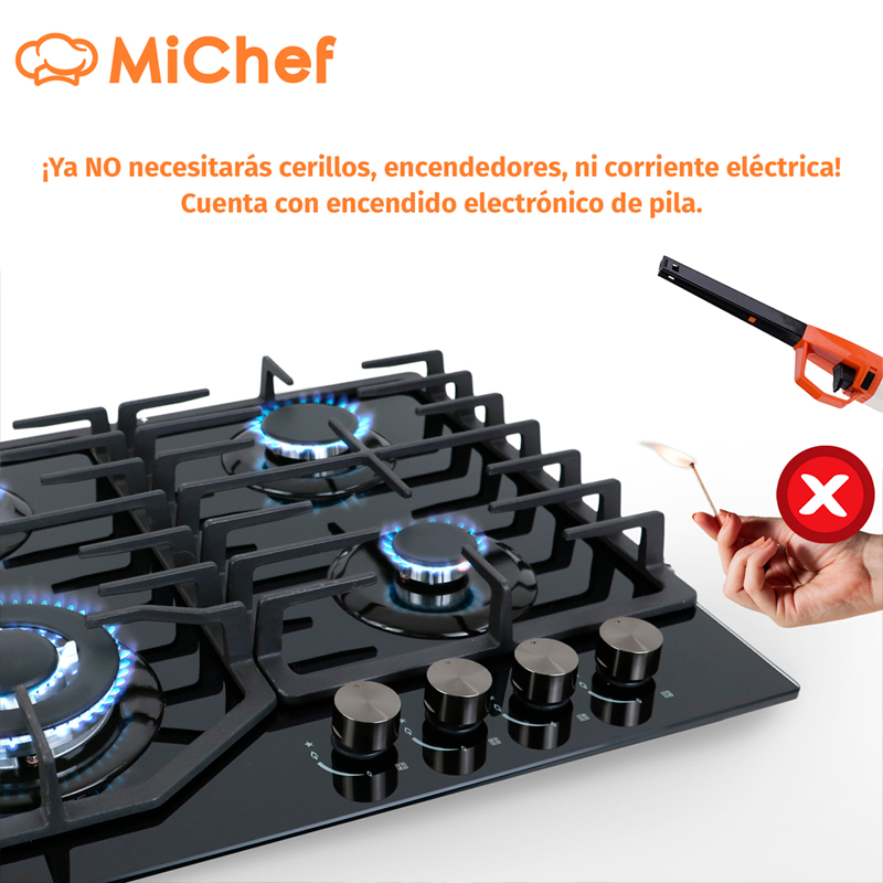 Foto 5 pulgar | Parrilla a Gas MiChef con 4 Quemadores para Empotrar