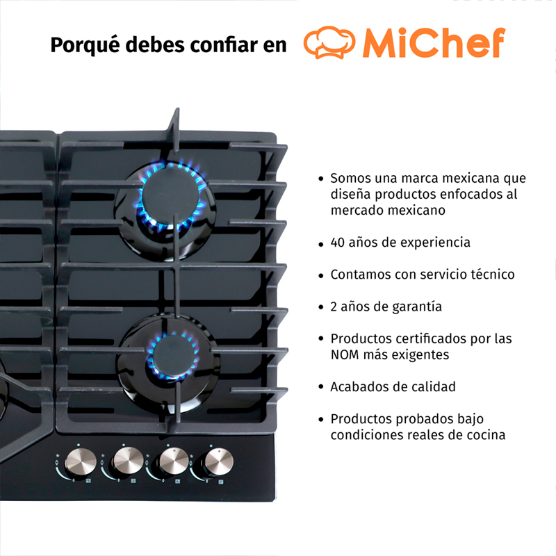 Foto 7 | Parrilla a Gas MiChef con 4 Quemadores para Empotrar