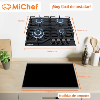 Foto 8 | Parrilla a Gas MiChef con 4 Quemadores para Empotrar