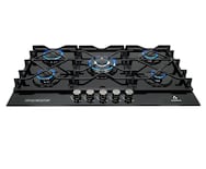 Parrilla A Gas De 5 Quemadores Para Empotrar De 87 Cm Cubierta De Acero Inoxidable Mod. 5q-tg-87