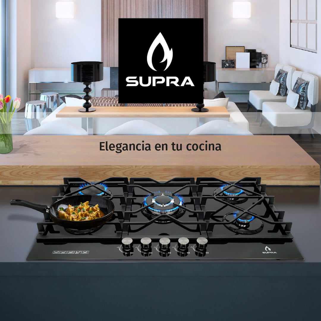 Foto 6 | Parrilla A Gas De 5 Quemadores Para Empotrar De 87 Cm Cubierta De Acero Inoxidable Mod. 5q-tg-87