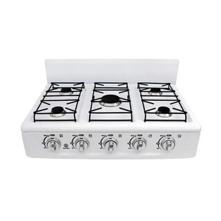 Foto 1 | Parrilla a Gas Supra 5Q-B de 5 Quemadores Blanco de Sobreponer 65 cm