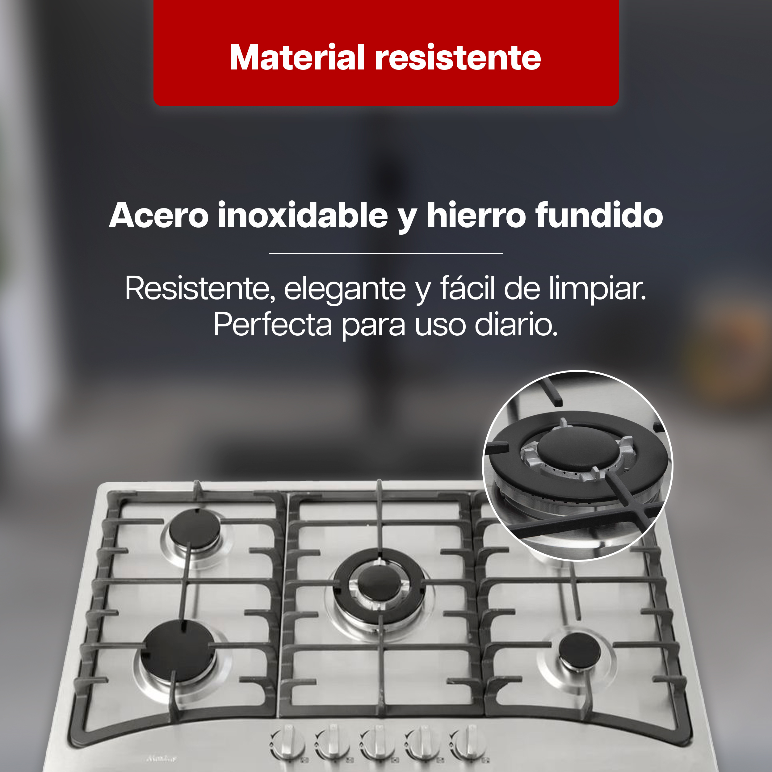 Foto 4 | Parrilla De Gas Maxims Jzbs5a8 Acero Inoxidable 90 Cm 5 Quemadores Empotrable