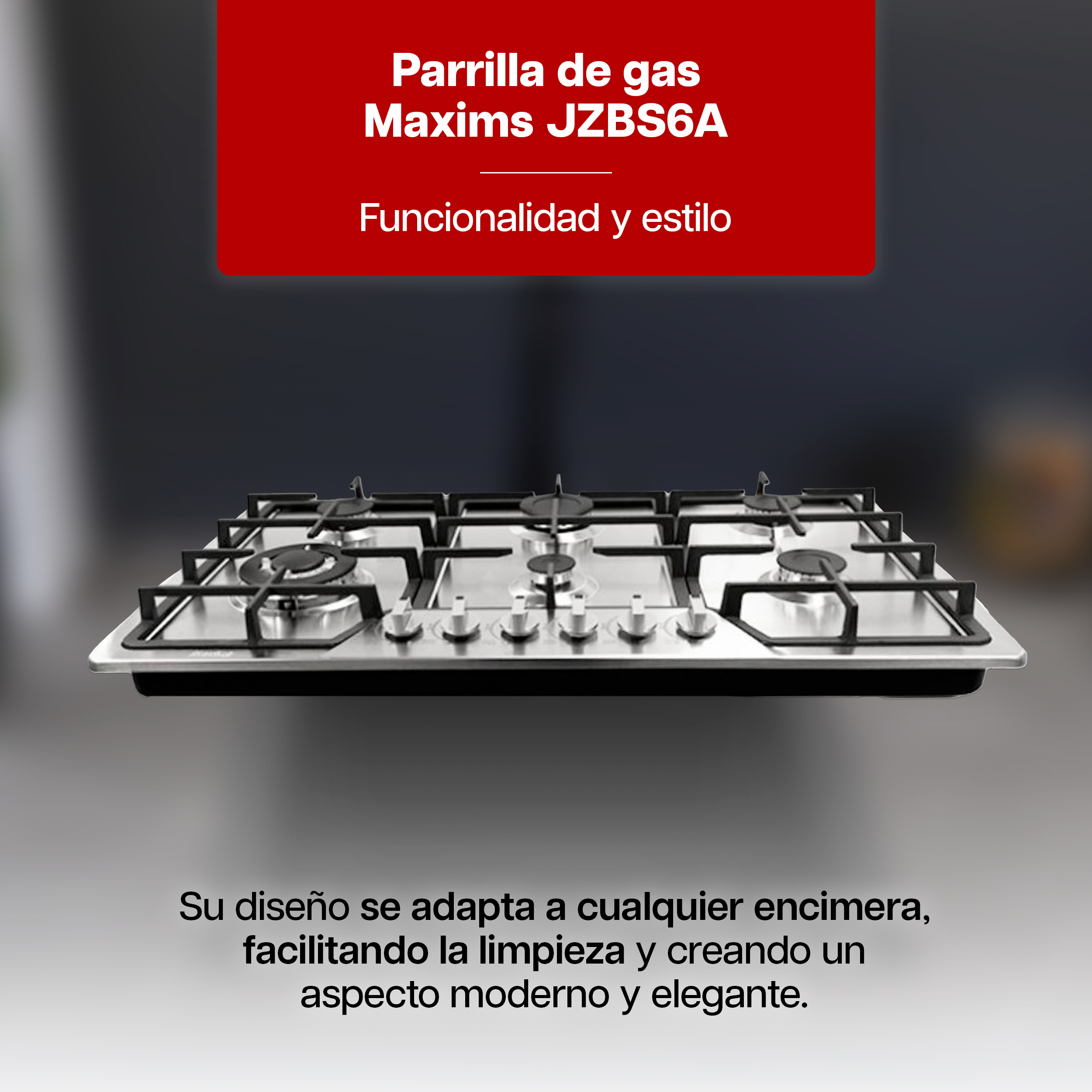 Foto 2 | Parrilla Empotrable Maxims de Gas de 6 Quemadores