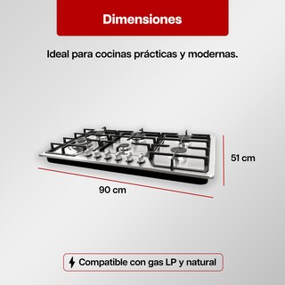 Foto 3 | Parrilla Empotrable Maxims de Gas de 6 Quemadores