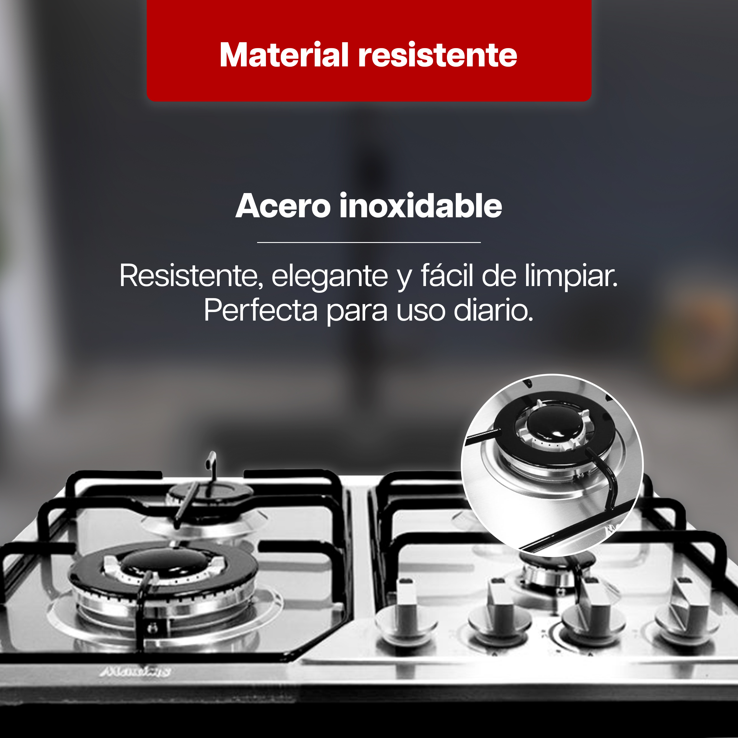 Foto 4 | Parrilla de Gas Maxims Jzbs4 4 Quemadores de Alambrón Empotrable de Acero Inoxidable