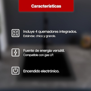 Foto 5 | Parrilla de Gas Maxims Jzbs4 4 Quemadores de Alambrón Empotrable de Acero Inoxidable