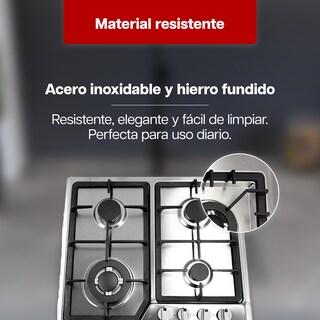 Foto 4 | Parrilla de Gas Maxims 4 Quemadores de Hierro Empotrable de Acero Inoxidable
