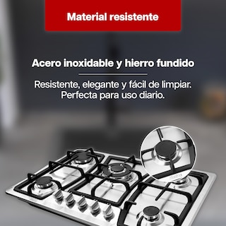 Foto 4 | Combo Maxims Parrilla 5 Quemadores y Campana 76 cm Acero Inoxidable
