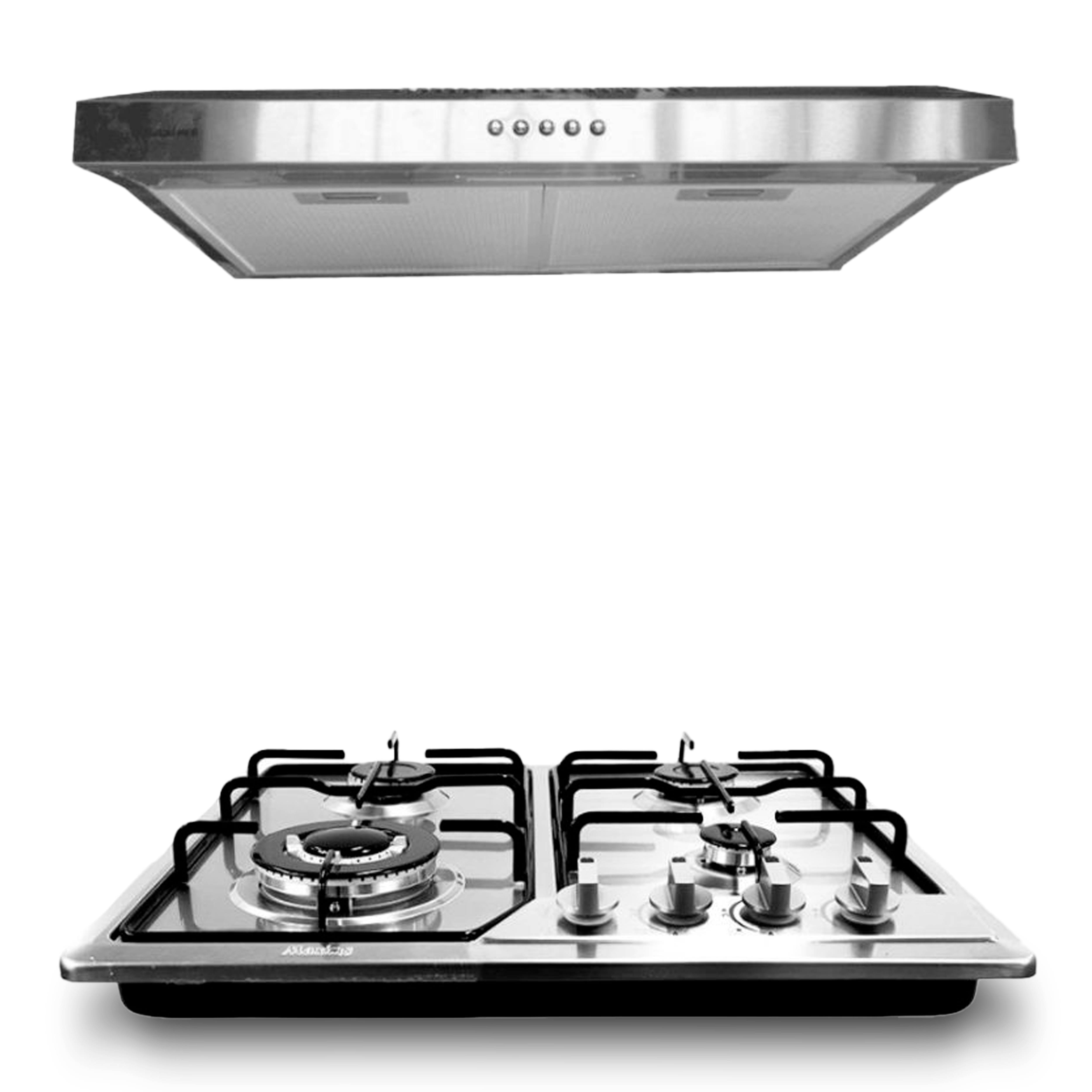 Foto 1 | Combo Campana y Parrilla Empotrables Maxims Dúo Steel Acero Inoxidable 60cm